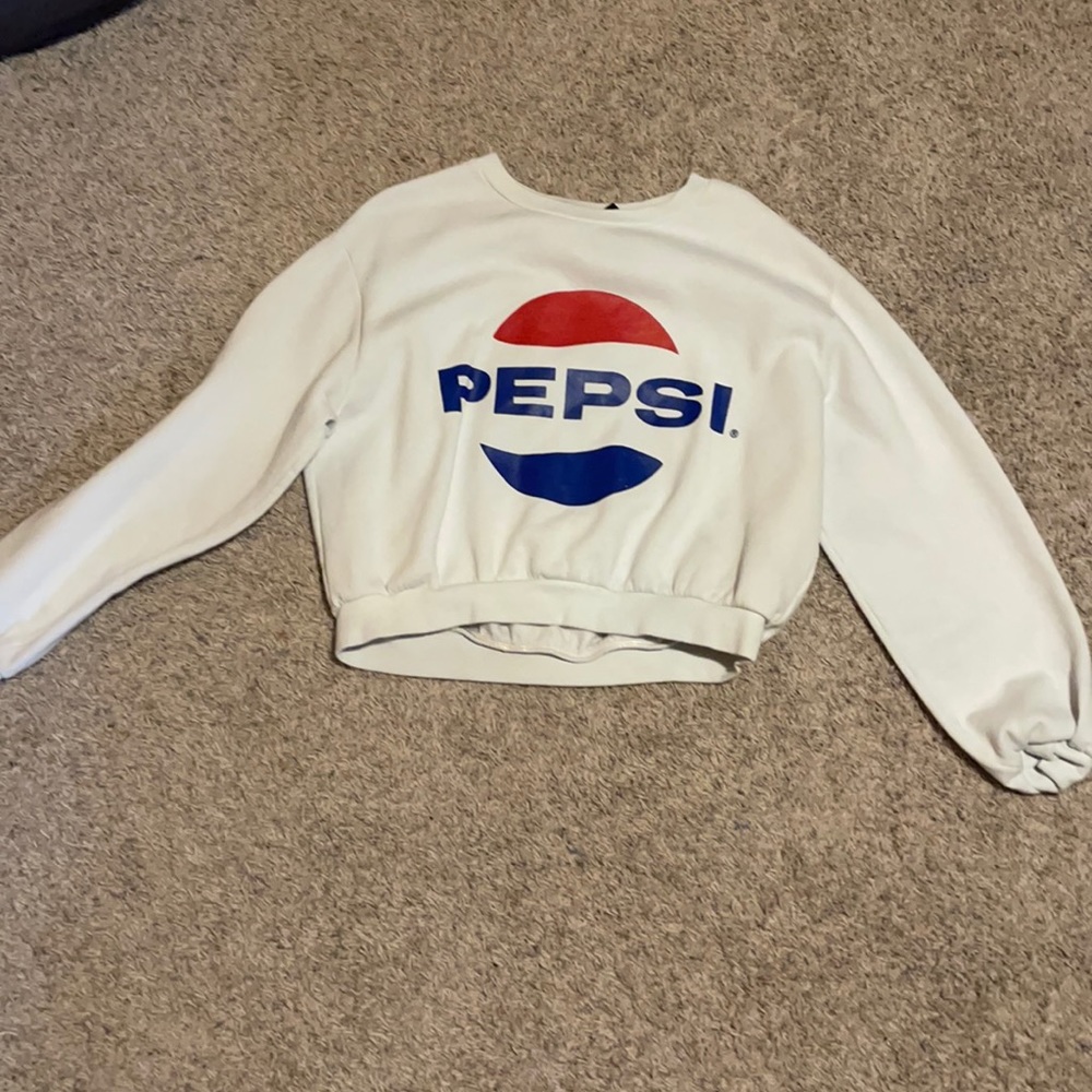 Pepsi crop crew neck